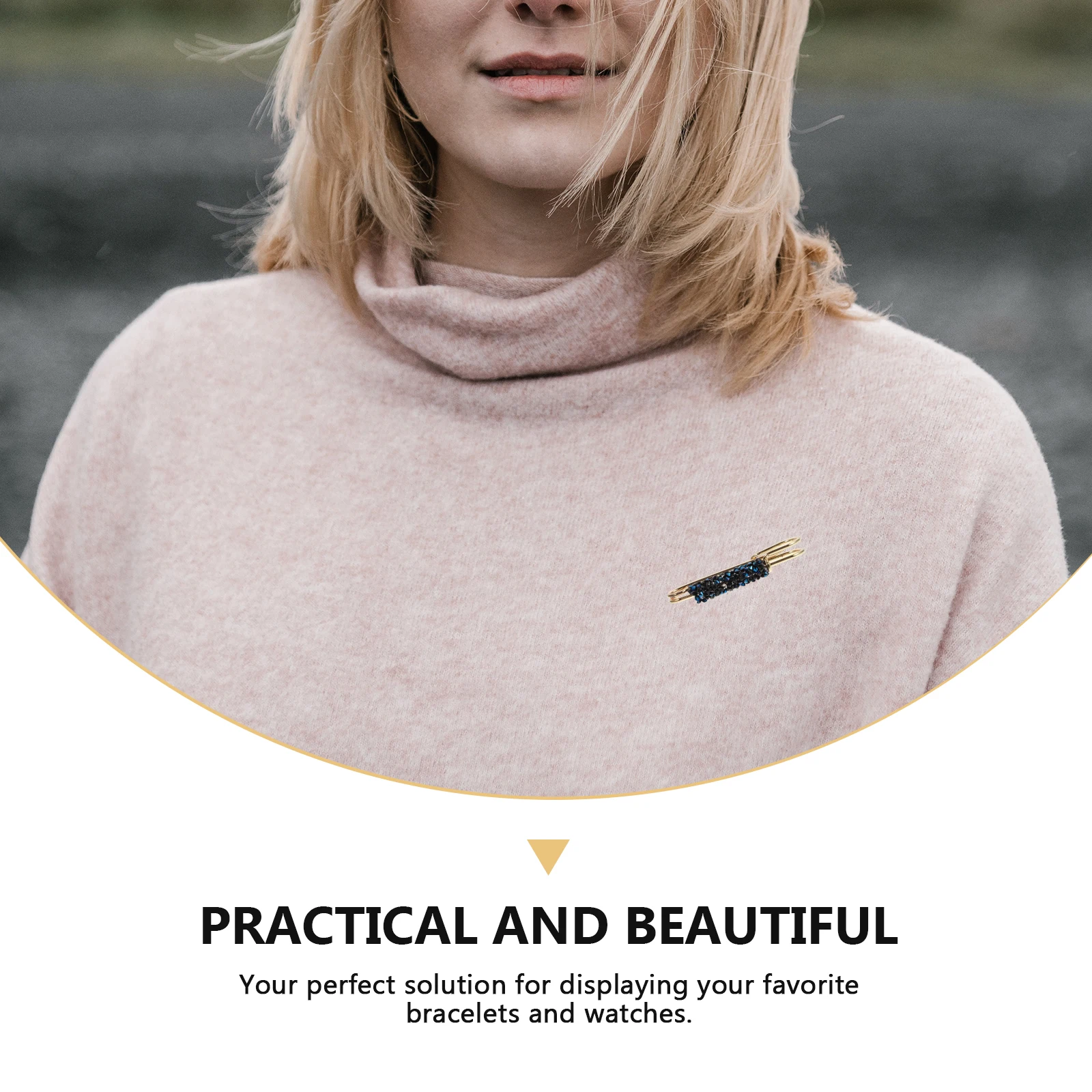 

1pc Waistline Pin Chic Clothing Ornament For Women Fashion Rhinestone Brooch Sweater Shawl Clip Skirt Decor Accessory