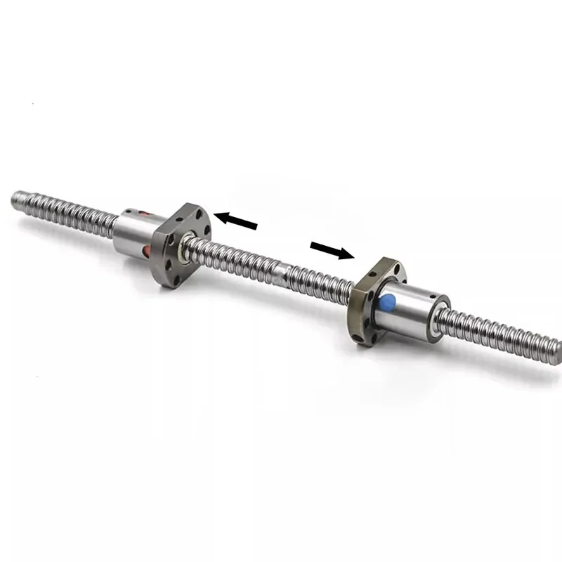 ball screw 1605 SFU1204 1610 bidirectional Left-right thread ball Screw 500mm-1000mm 12mm cnc ball screw