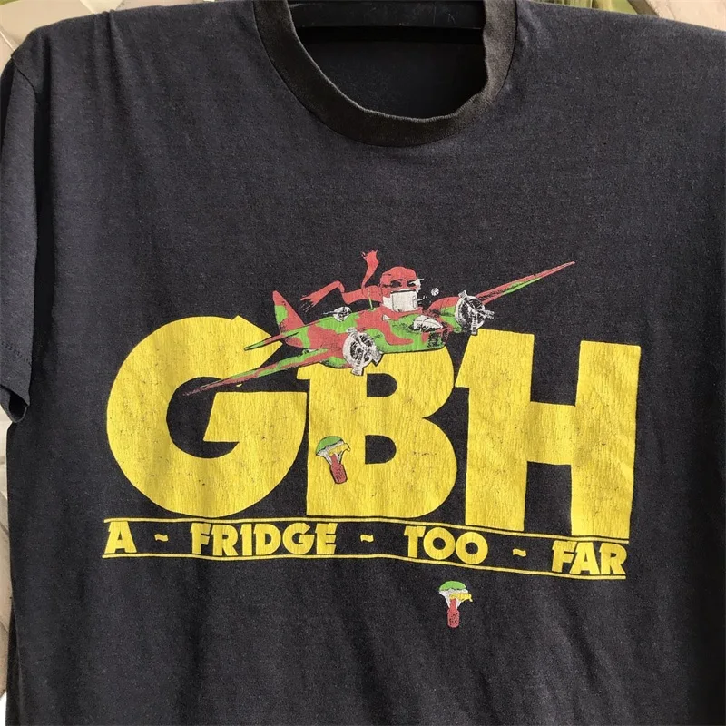 GBH Punk Rock Band Vintage Retro Street Fashion Short Sleeve Oversize Unisex Pure Cotton T-Shirt Youth Summer Casual Tee