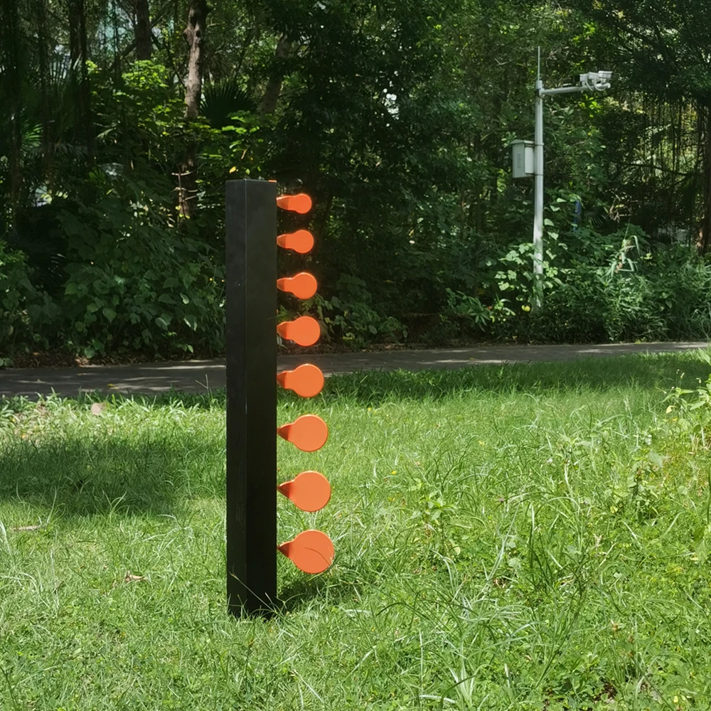 Schritt-für-Schritt 8 Ziel-Schwierigkeitsstufen, allmählich steigender Schwierigkeitsgrad, Duell-Baum, Zielschießen, Kampf-Baum, Metall-Ziel, das schwingen kann L – Detail 4