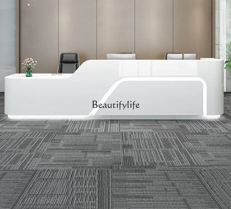 

lCompany reception paint simple modern beauty salon cashier counter