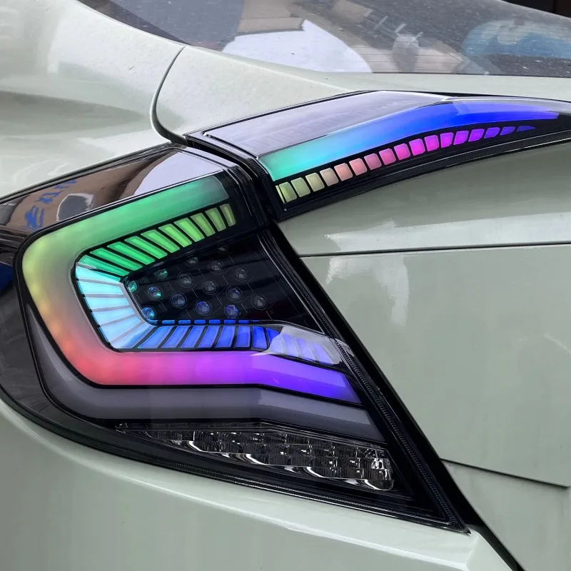 Anti-UV car tail light RGB color-changing daytime running light LED tail light auto parts assembly