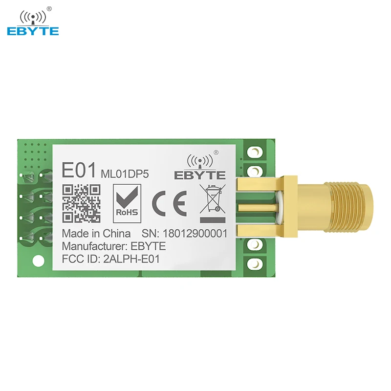 nRF24L01P 2.4GHz PA LNA 20dBm Wireless Module SPI Antenna SMA-K Transceiver Receiver Tansmitter EBYTE E01-ML01DP5