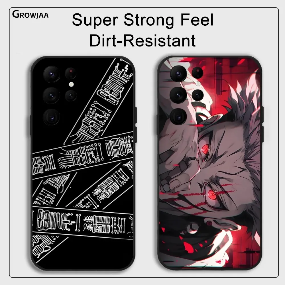 

Cool J-Jujutsu Anime K-Kaisen Phone Case For Samsung Galaxy S25 S24 S22 S23 Ultra S21 S20 Plus 5G Protective Silicone Funda