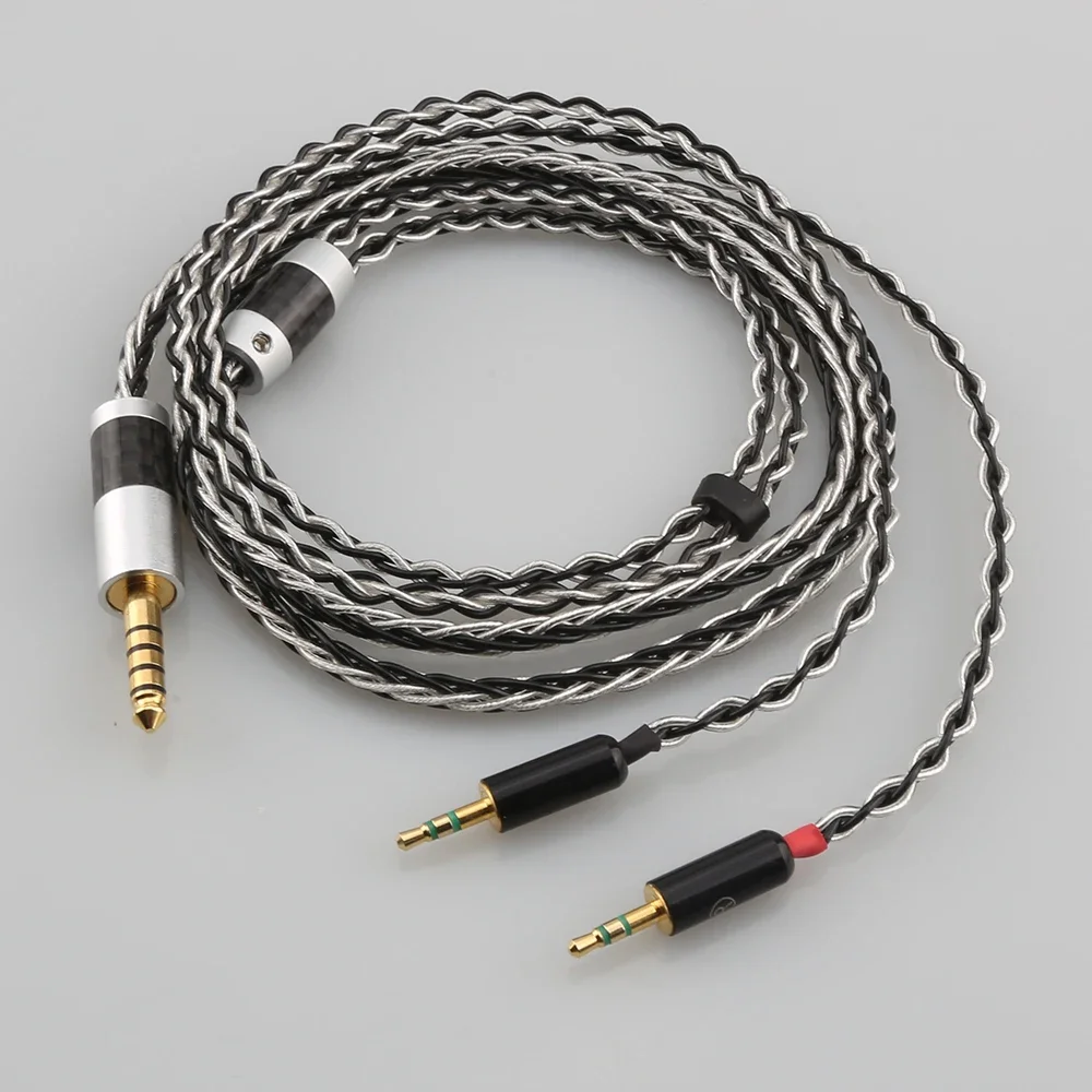 Cabo de fone de ouvido de 4.4mm para dual 2.5 hifiman 300 400 i 1000 he400i he1000 he6 v1 v2 he 500 560 edx