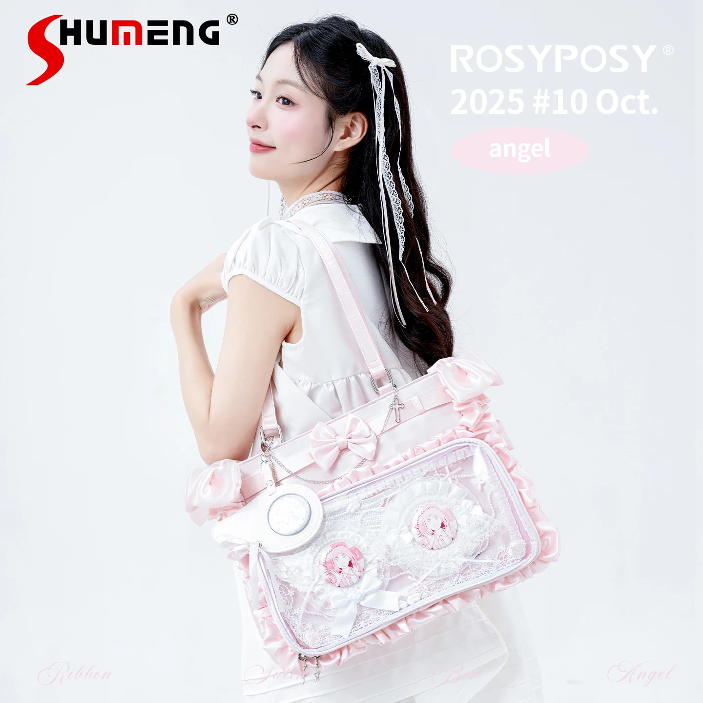 

Original Japanese Sweet Satin Itabag 2025 New College Style Student Fashion Casual Large Capacity Crossbody Bag Women Tote Bag