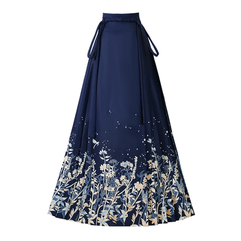 ربيع 2025 تصميم صيني جديد طويل Sve irt تنورة نسائية عصرية متعددة الاستخدامات تحسين الثقافة التقليدية Sle