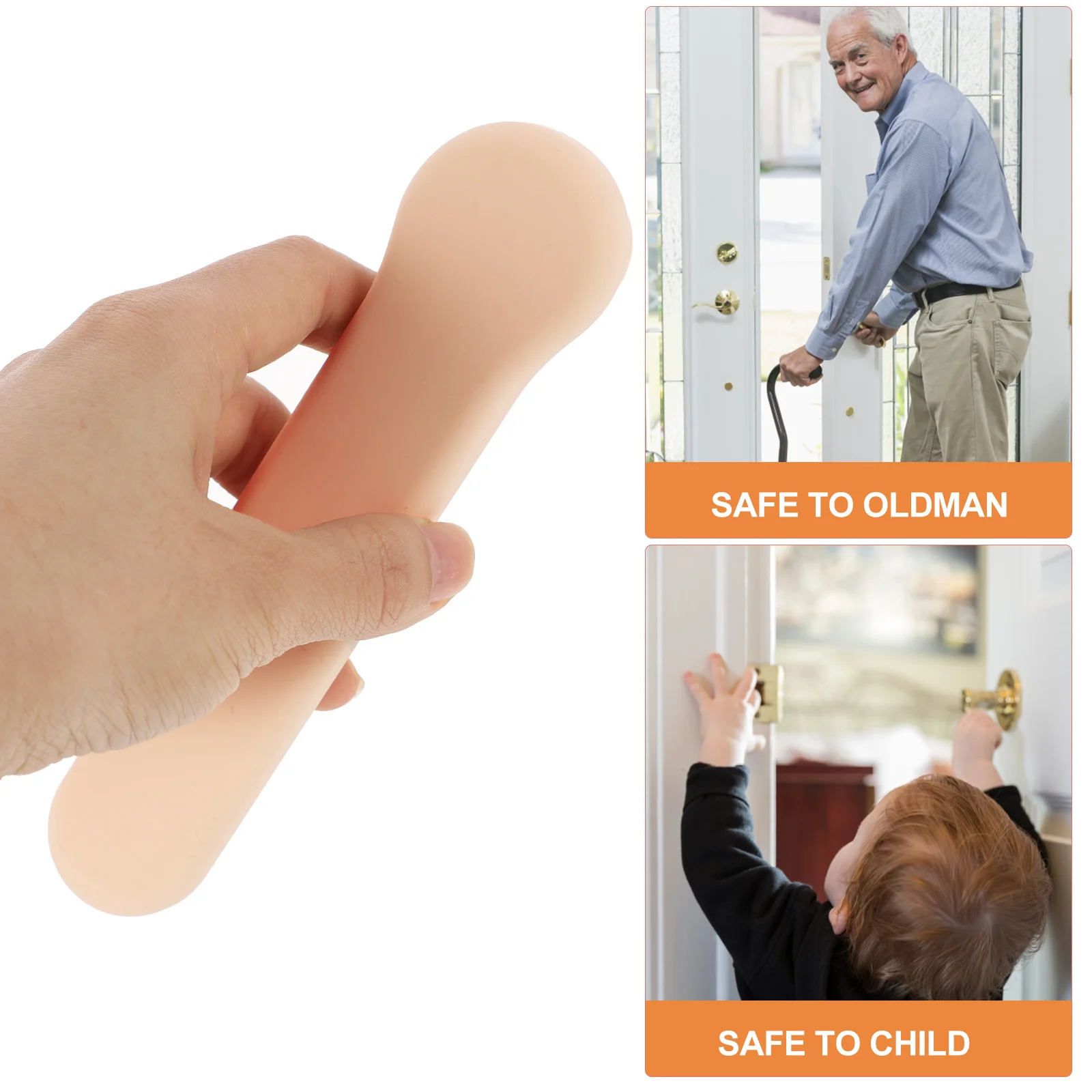 

2pcs Silicone Door Handle Covers Anti-Collision Baby Proof Door Knob Protector Skid-Proof Wall Durable Easy Install