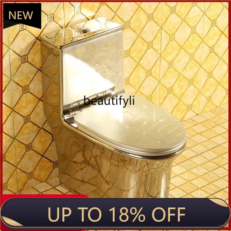 

Z189 f185 Silent silver toilet toilet seat spray siphon large diameter ceramic toilet bathroom