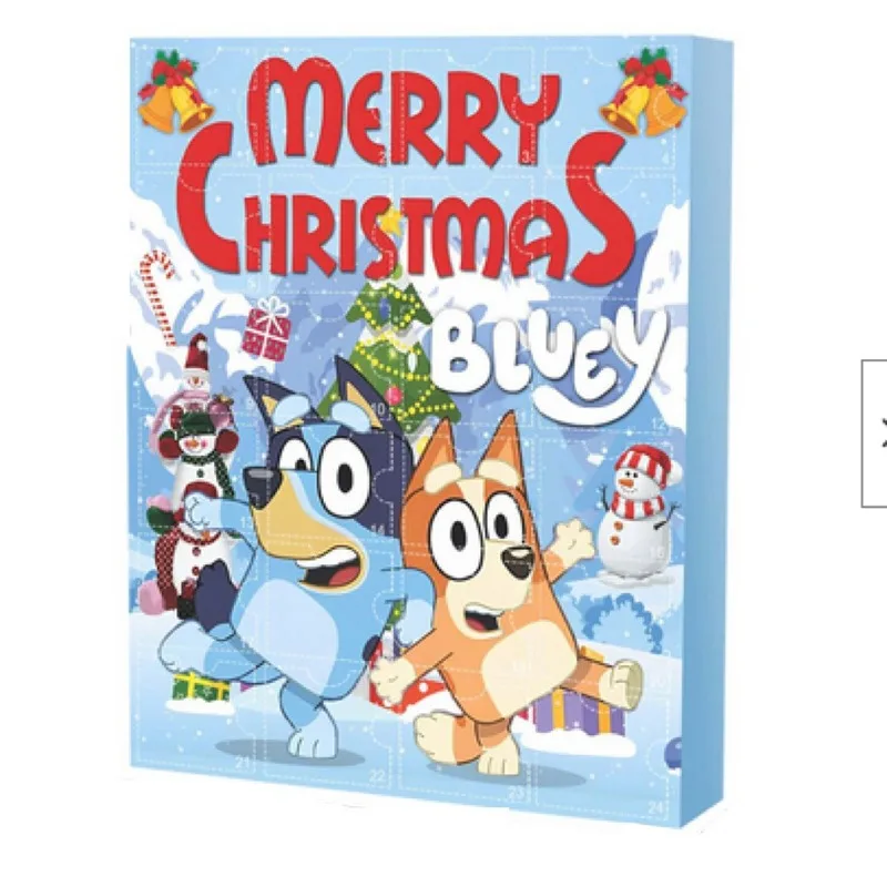 2024 New Bluey Blind Box Advent Halloween Christmas Bluey Christmas Blind Box 24 Countdown Calendar Blind Box Children's Gifts