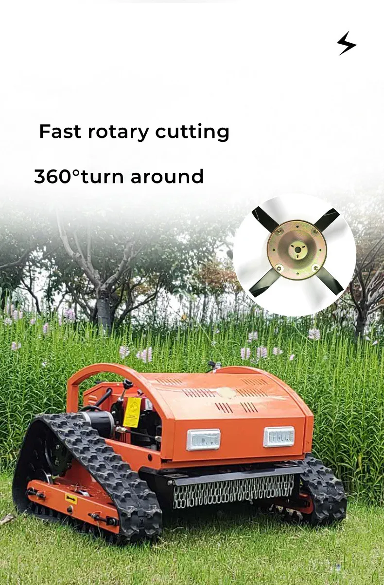 Multifunctional Crawler Micro-tiller Fumigation Machine Sprayer Agriculture  Rubber Tracks Crawler remote lawn mover