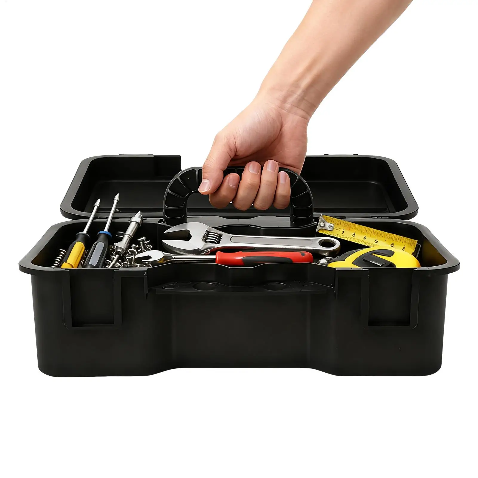 

Корзина-органайзер с ручкой, универсальный инструмент для ухода за автомобилем с ручкой, маленькая корзина для чистки для душа, спальни, прачечной, кухни