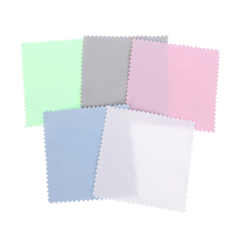 

100PCS 8x8cm Color Cleaning Polishing Cloth Soft Clean Wipe Cloth Of Jewelry Tools