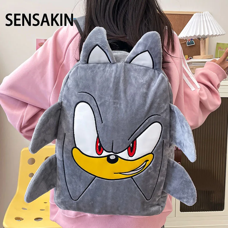 حقيبة ظهر سونيك، حقيبة مدرسية متعددة الوظائف ذات سعة كبيرة، هدية للحفلات، هدية الهالوين، هدية عيد الفصح، هدية عيد الميلاد