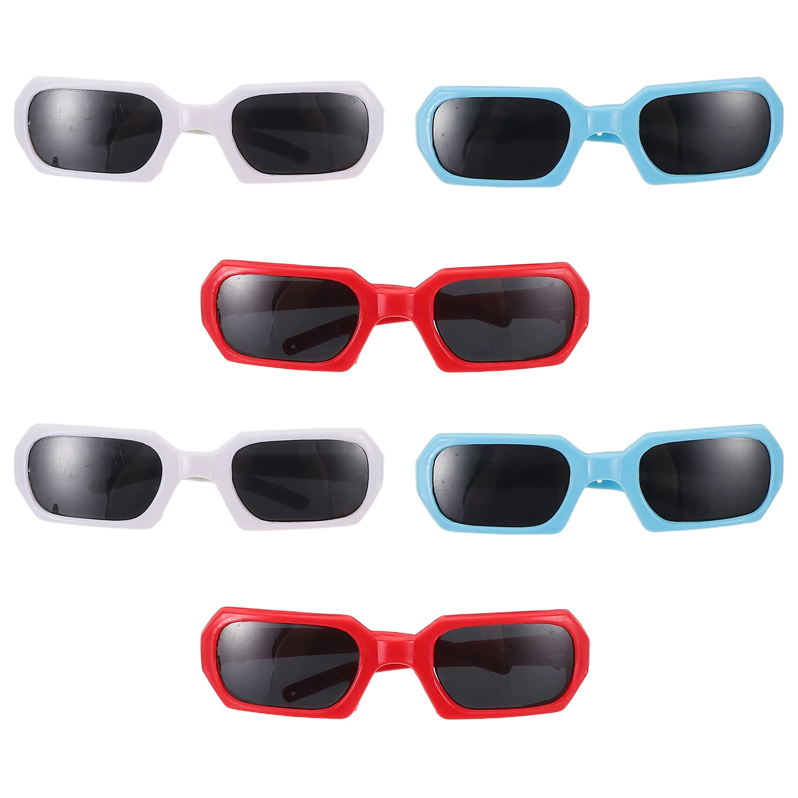 

6Pcs Fashion Sunglasses for 18 Inch Stylish Accessories Dress-Up Party Photo Props Mini Eyeglasses
