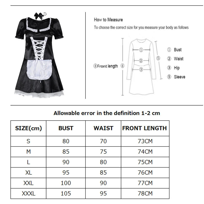 Plus Size Französisch Dienst mädchen für Frau Kostüm erotische Fantasie Uniform Diener Spiel anzug Cosplay Karneval Halloween Kostüm Party kleid