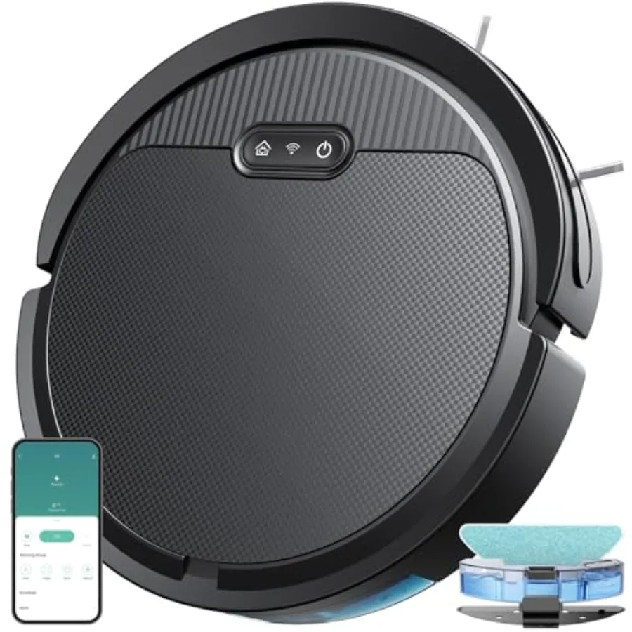 V3 3 in 1 Robot Vacuum and Mop with 5000Pa Suction Power Work with 2.4GWifi/ Alexa/App/ Self-Charging Vacuum Cleaner Tangle-Fre