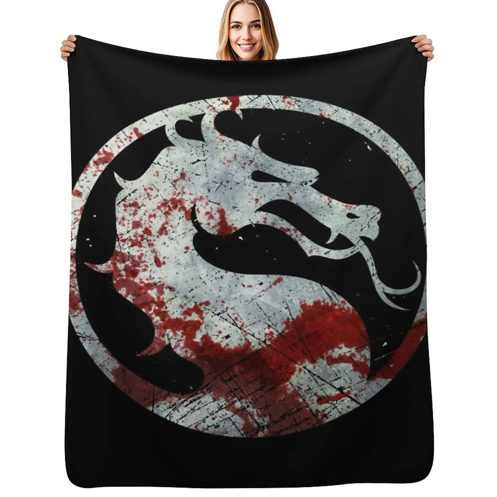Mortal Kombat - Vintage Silver Throw Blanket Thermals For Travel Quilt Summer Luxury Designer Nap Kid'S Blankets