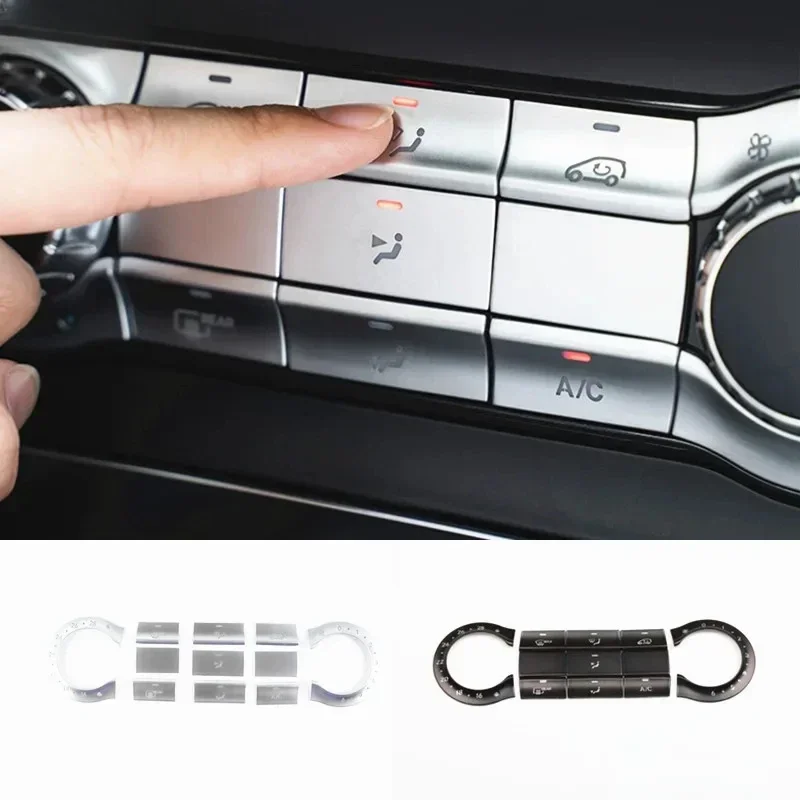 Car Styling For Mercedes Benz CLA C117 GLA X156 A B Class W176 W246 Console Air Conditioner Button Decoration Cover Sticker Trim