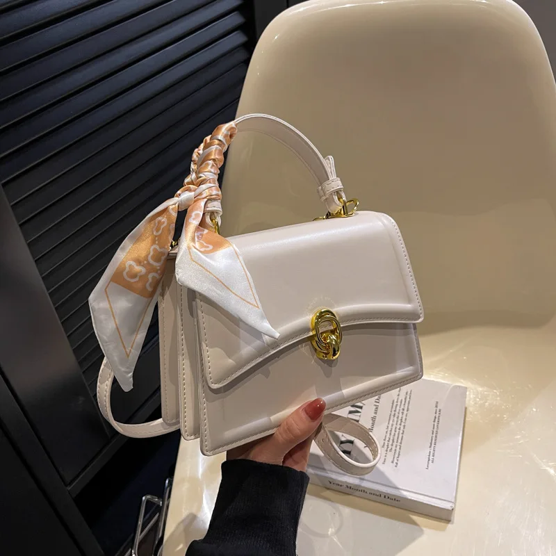 حقيبة رفرف خفيفة الوزن لديكور القوس، حقيبة كتف نسائية صغيرة كاجوال للأعمال، وشاح نحيف، حقيبة مربعة للفتيات المراهقات والنساء vip