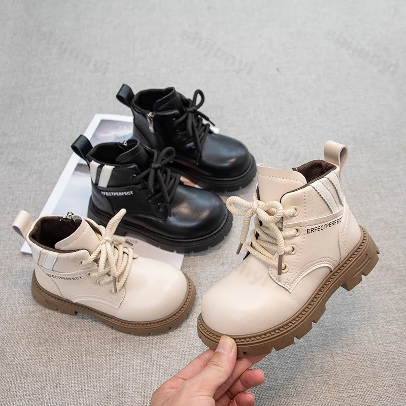 Children's Short Boots 2025 New Autumn Fashion Girls Princess Non-slip Boots Boys Toddler Comfortable Outdoor Cotton Ankle Boots