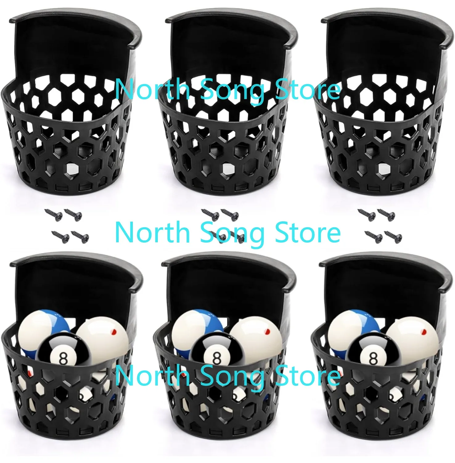

Комплект из 6 карманов для бильярдного стола, прочный бильярдный набор, включая 4 угла и 2 боковых кармана