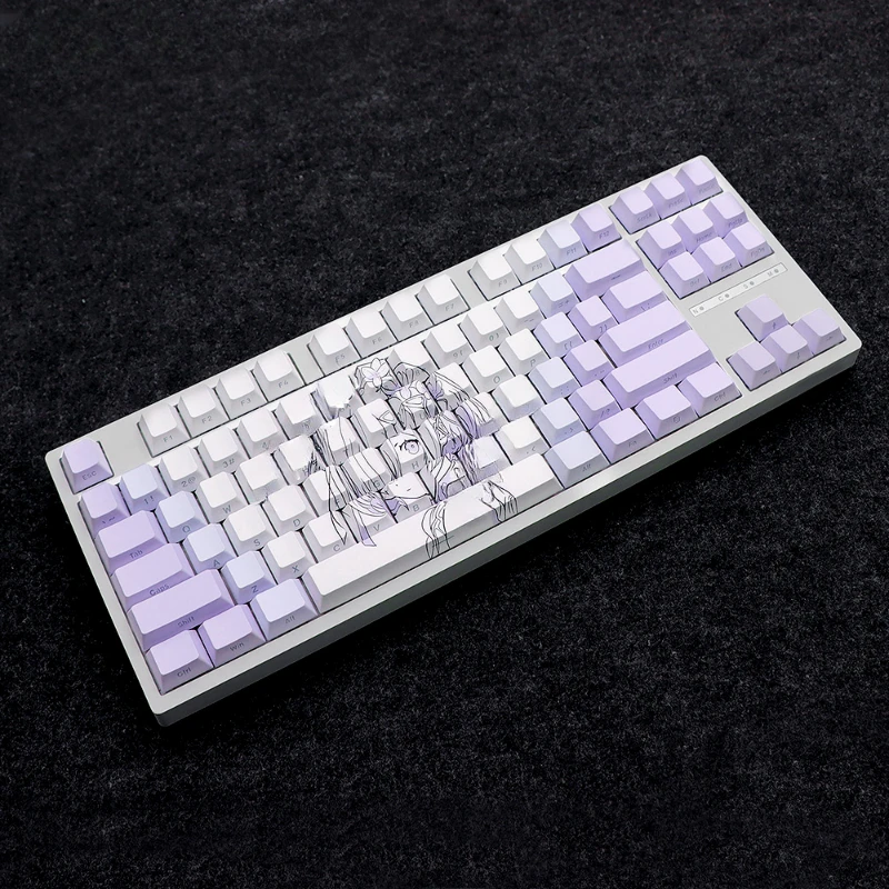 Re: Life in A Different World From Zero Anime Keycaps Rem Cute Cartoon Custom 136key Keycaps for Mechanical Keyboard Wooting60he