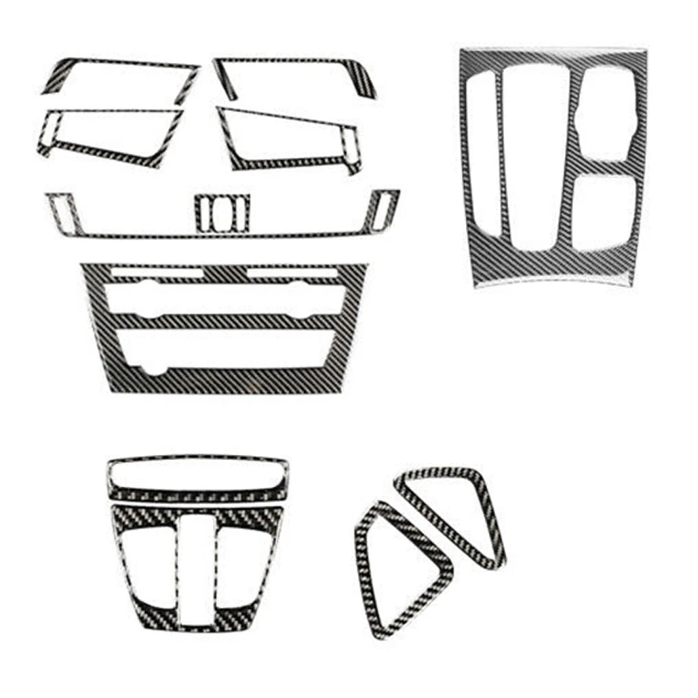 

Абсолютно новые наклейки для интерьера, центральная консоль 2014-2017, углеродное волокно, подходит для BMW F15 X6 F16, полный комплект интерьера, крышка