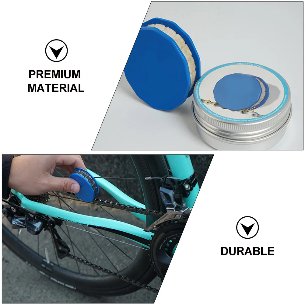 

1pc Bike Chain Roller Oiler Durable Compact Reusable Chain Lubrication Tool Washable Wool Easy Storage Convenient Use