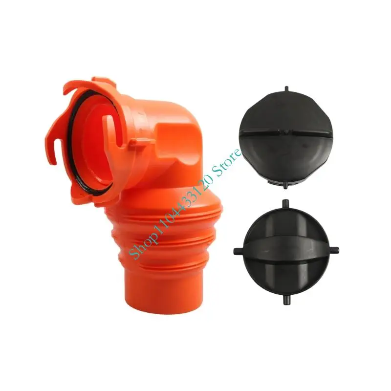 

90 Degree Rotation Waste Hose Attachment For Recreational Vehicles And Yachts Comes With 2 Protective Covers