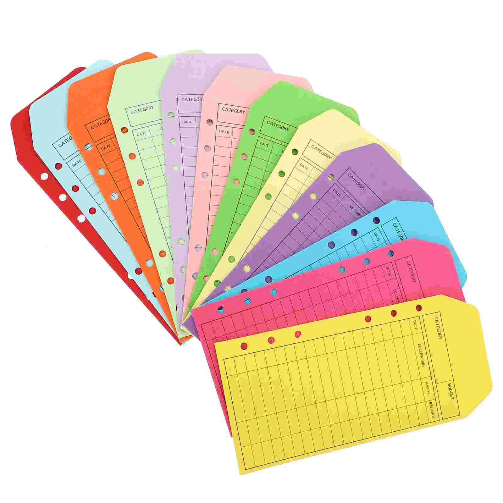 12 Pcs Budget Envelope Colored Kraft Paper Chinese Letter Set Cash Envelops Binder Envelopes Blinder