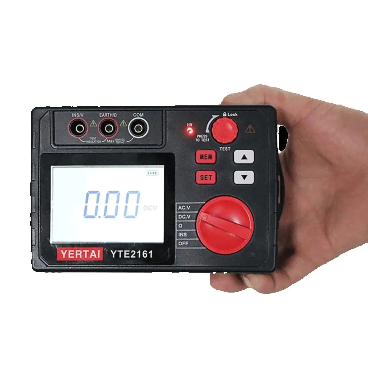 

YTE2160/YTE2161 Digital Insulation Resistance tester High-precision 1000V,10GΩ/2500V,100GΩ
