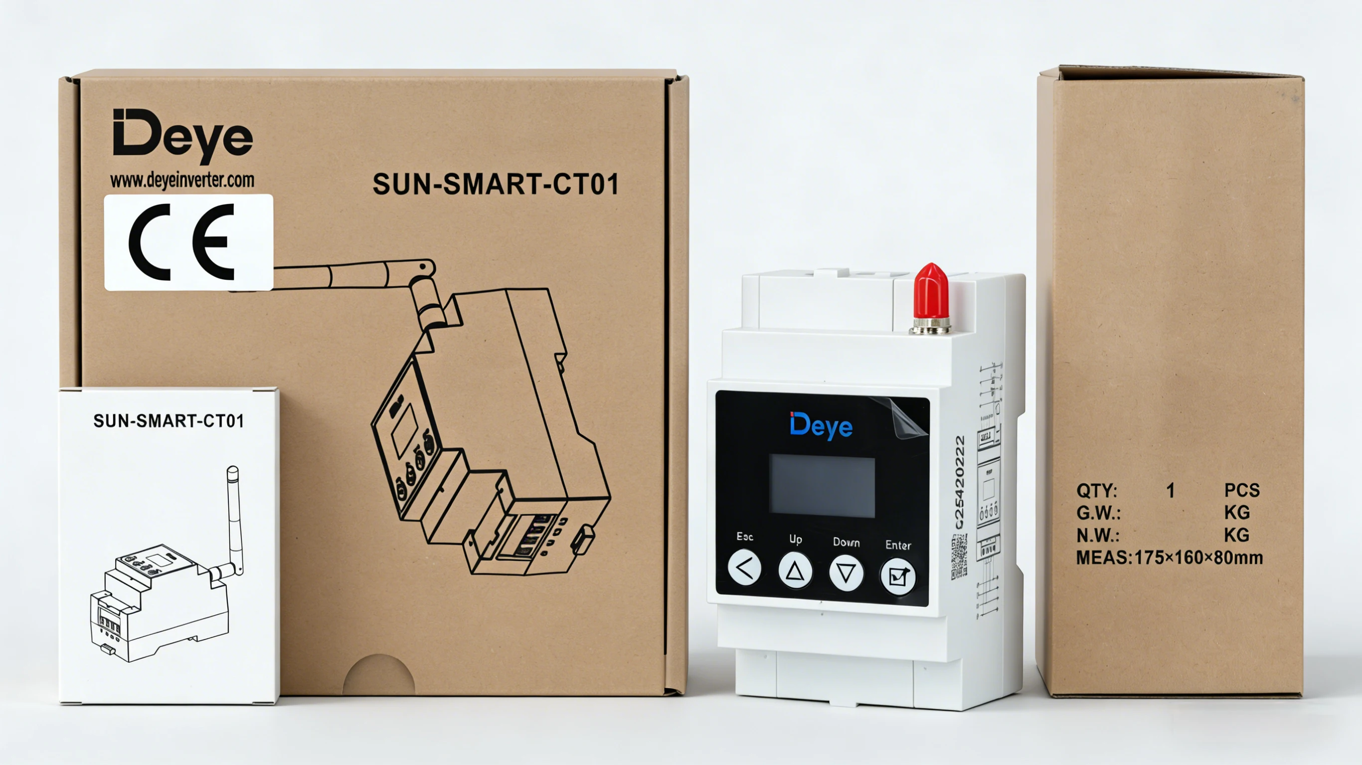 DDP Shipping Deye Sun-smart-ct01Wireless 200m Range Lora/RS485 Communication CT 3 Phase Smart Electricity Meter for Home Use