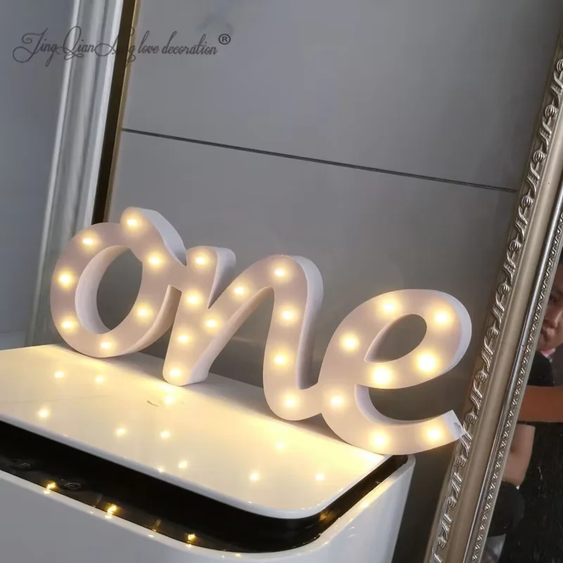 

custom "One" letters - vintage style wooden photo prop, newborn bed photography props