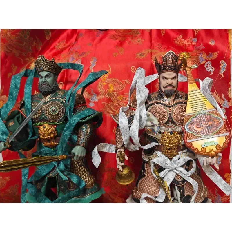 Espada rey celestial mito negro figura de Wukong muñeca de acción figuras de Anime militar cuatro grandes reyes celestiales modelo colección regalo