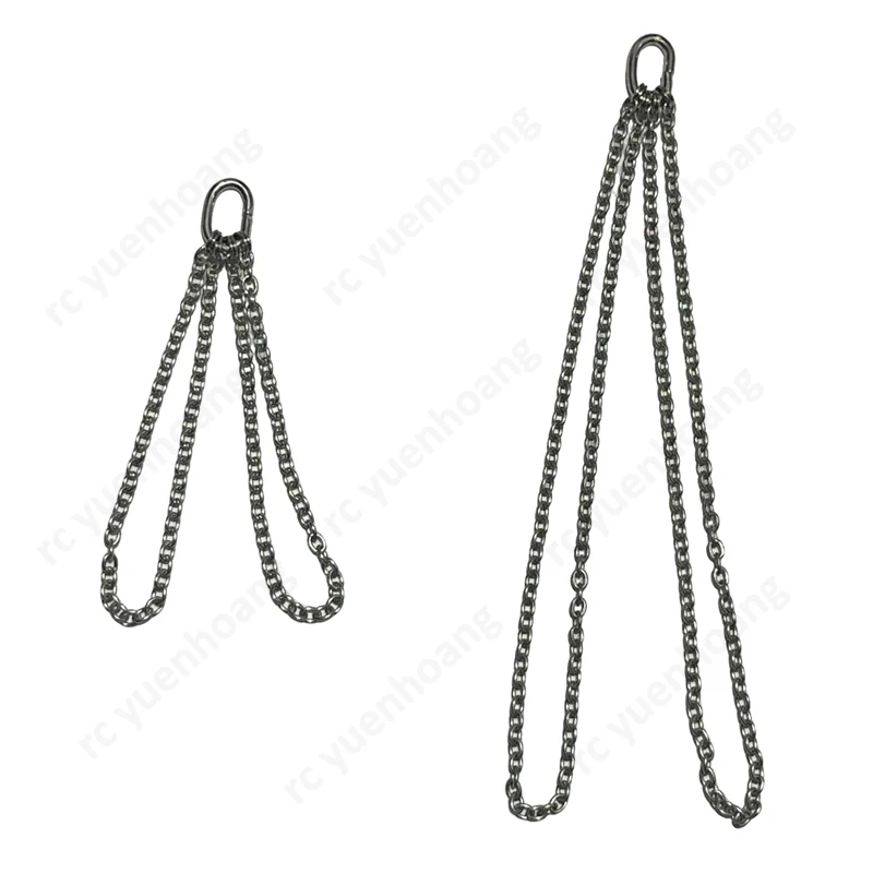 1Set 6-18cm Lifting Chain Kit Simulation Alloy Hanging Rope Static Model Modified Lifted Load Accessory for 1/50 Scale RC Crane