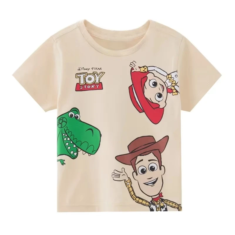 

Personality Disney Toy Story Woody Alien Kids Cute Creative Cartoon Graphic Print T-Shirt Soft Short Sleeves Summer Men Women
