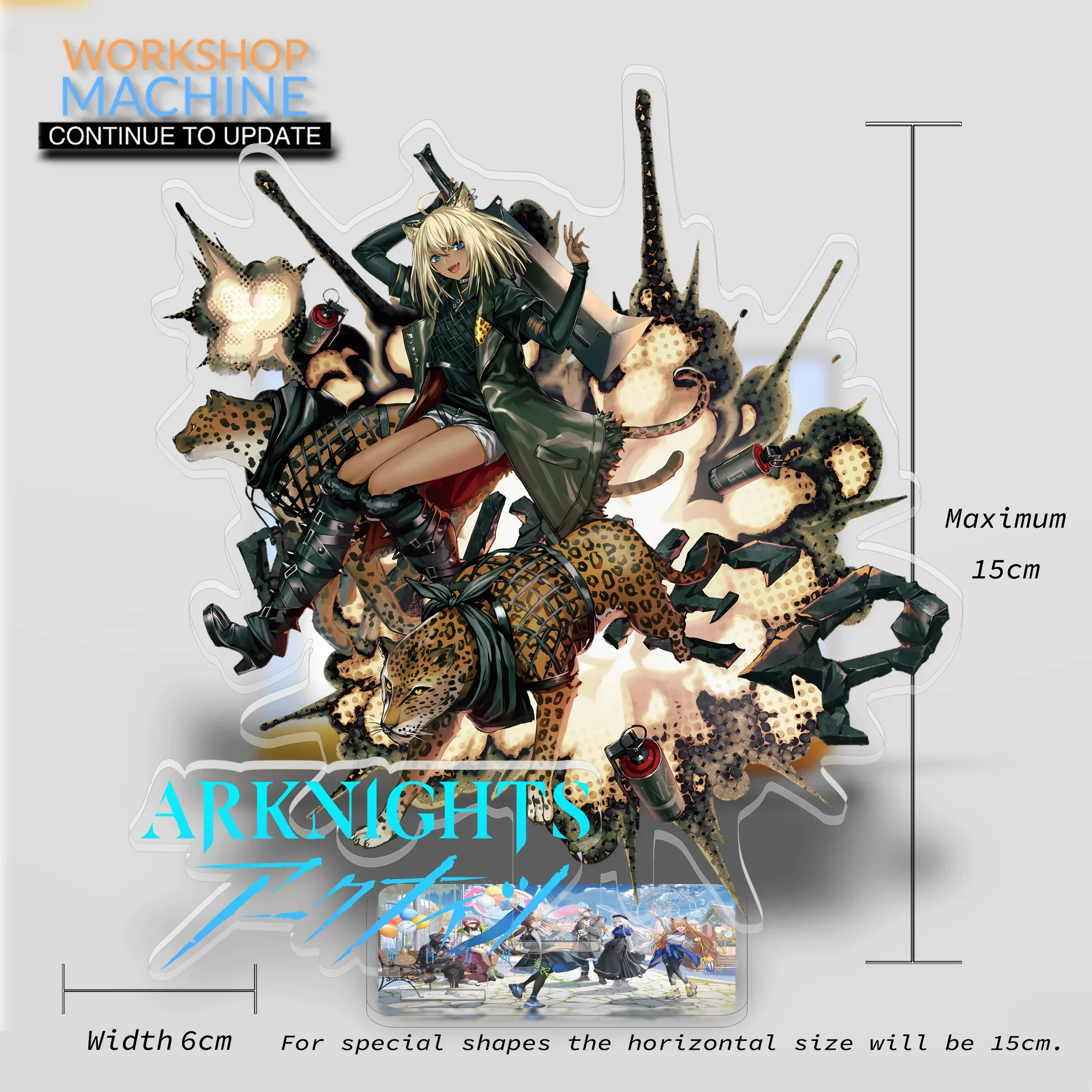 Anime Characters Acrylic Display Stand Model Writing Desk Collection Props Room Ornaments Gift Couple Doll P1 Arknights