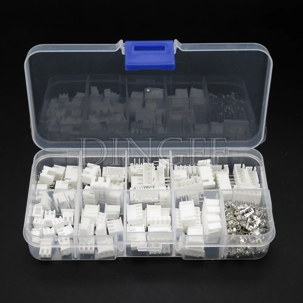 230PCS XH2.54 2p 3p 4p 5p pin 2.54mm Pitch Terminal Kit Housing Bent needle Pin Header JST JC3 Connector Wire Connectors Adaptor