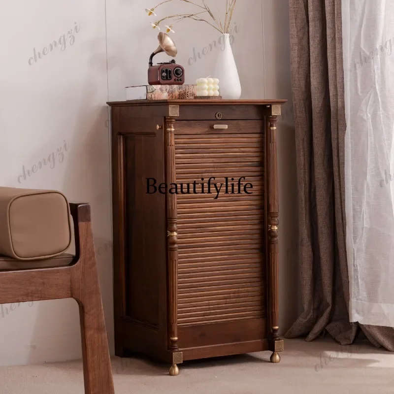 R Dental cabinet retro American living room bedroom locker short Wenwan tea storage cabinet