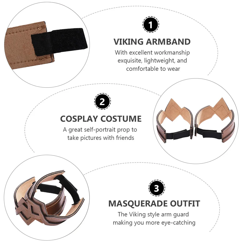 

Guard Cosplay Wrist Protector Halloween Costume Prom Armband Artificial Men Lightweight Comfortable Wear