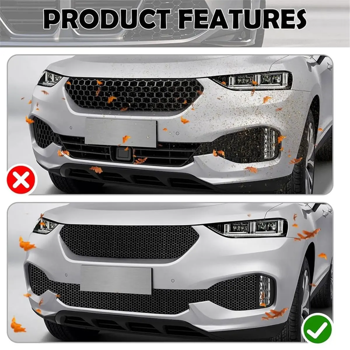 a16i]-universal-40-x13-car-grill-mesh-aluminum-alloy-automotive-grille-insert-bumper-honeycomb-hole-6mm-spacing-1mm-silver