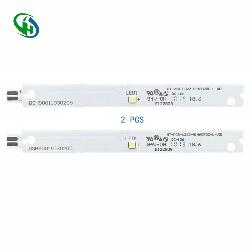 2 Pcs BSH 9001030205 9001069888 3V Refrigeration Lighting LED Strip For Siemens Bosch Refrigerator Parts