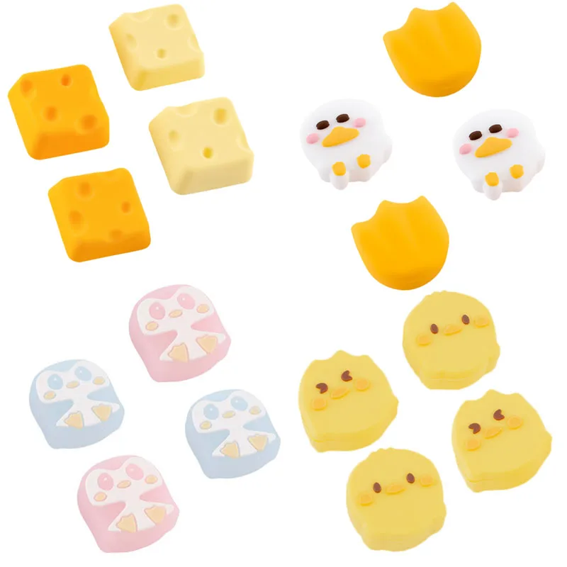 Mới Đáng Yêu Silicone Mềm Ngón Tay Cái Gậy Cầm Nắp Joycon Bao Bảo Vệ Cho Công Tắc Oled NS Lite Joy-Con Bộ Điều Khiển tự Dùng Ốp Lưng