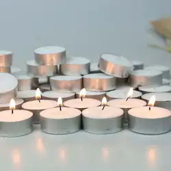 Box of 10 Scentless Smokeless Tealight Candles with 2.5 Hours of Extended Burn Time White 10 Count Birthday Party Decorations