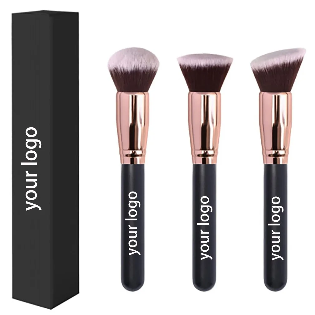 Professional Liquid Foundation Brush Foundation BB Cream Blush Brushes Make Up Tool Private Label Custom Logo Makeup Brushes Set