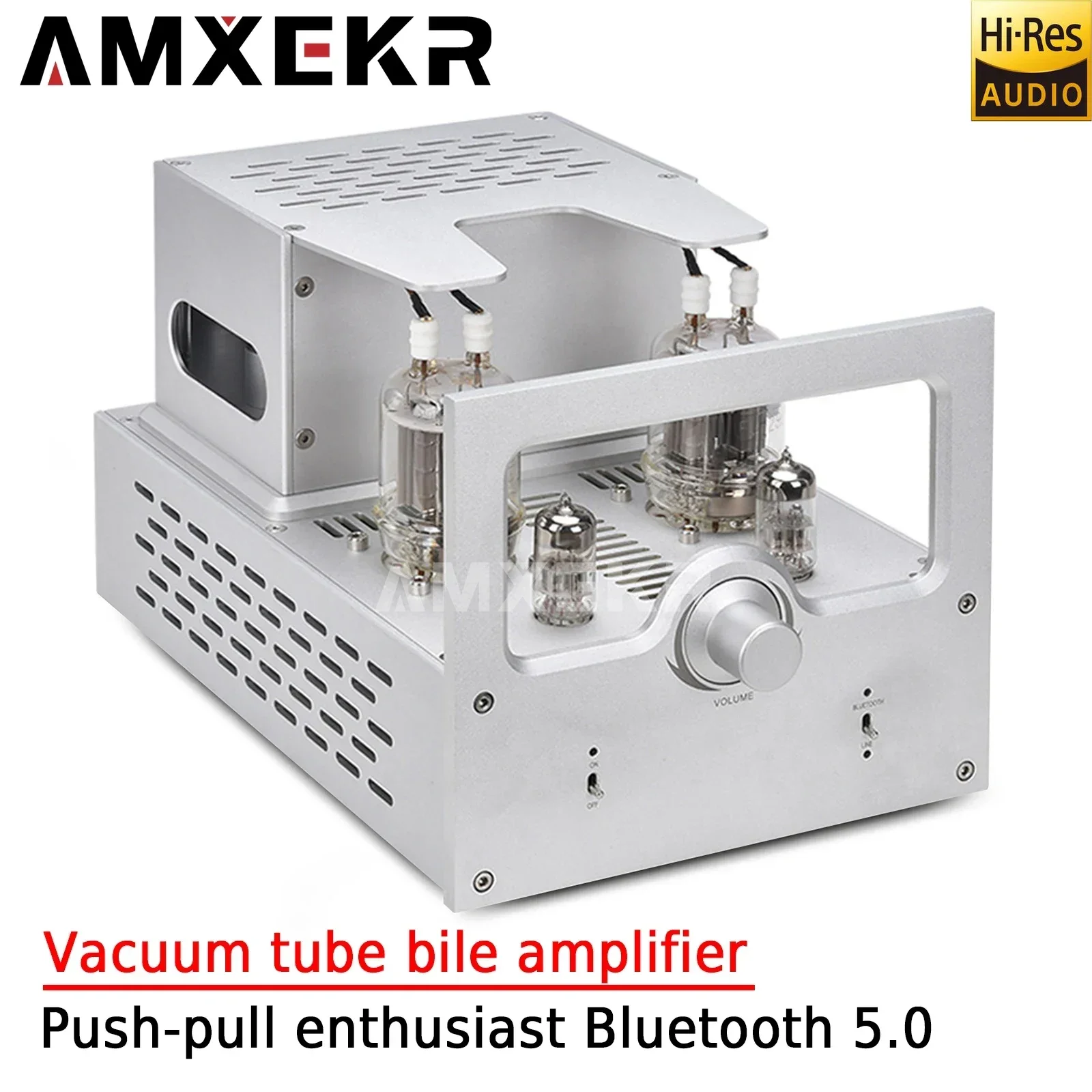 AMXEKR-Amplificador De Tubo De Alta Potência, Altifalante De Tubo HiFi Push-Pull, Bluetooth 5.0, A200, FU29, FM30