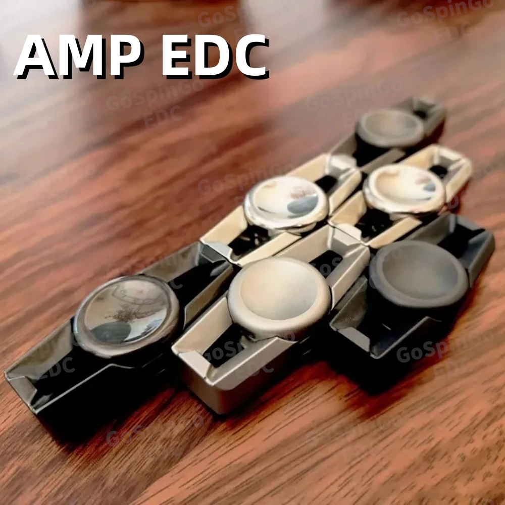 Spinner AMP EDC Frustum, zabawka antystresowa dla dorosłych, akcesoria na biurko, zabawki na niepokój, gadżety redukujące stres, spinner