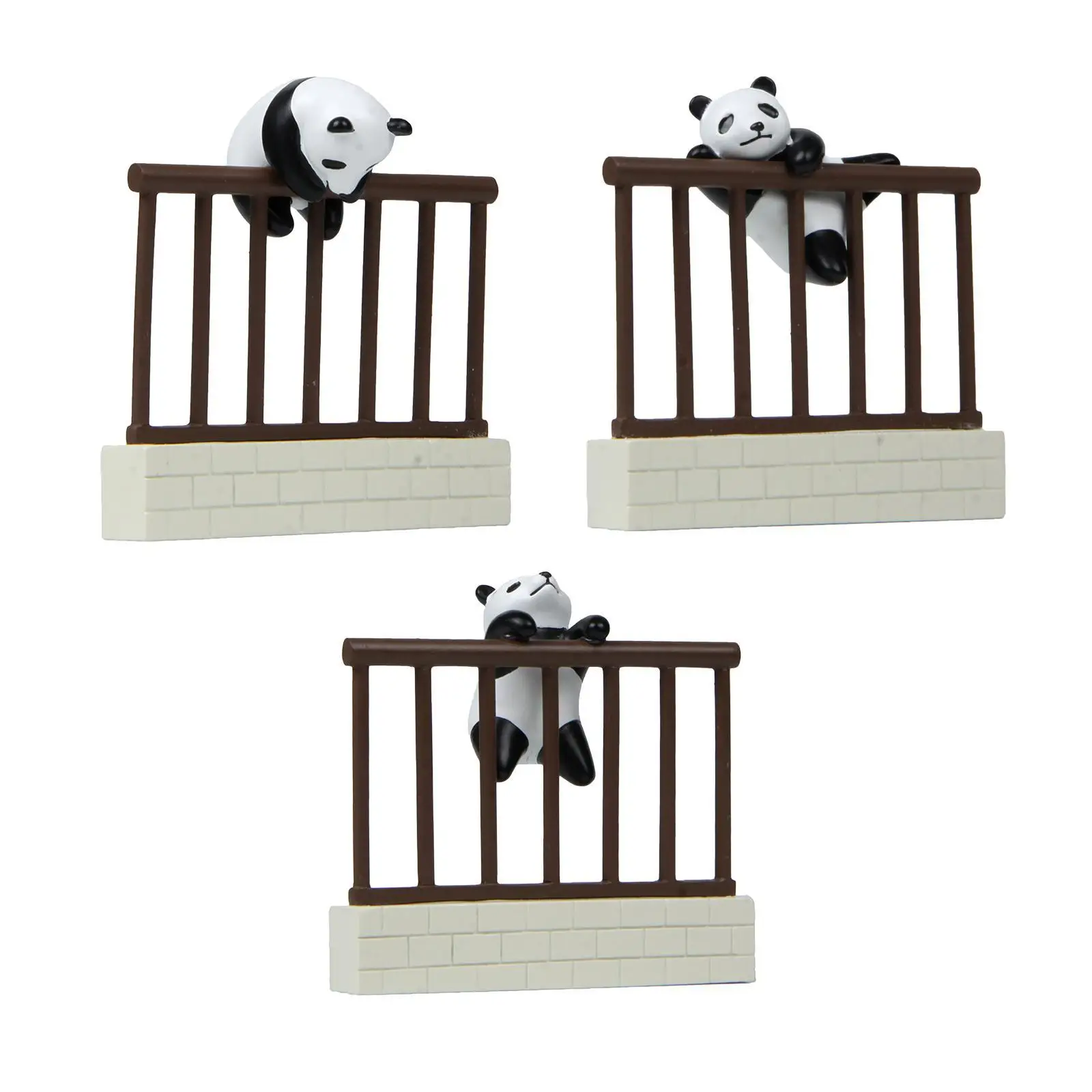 Handmade Panda Fence para Dollhouse, Brinquedo Simulado, Gabinete, Quarto