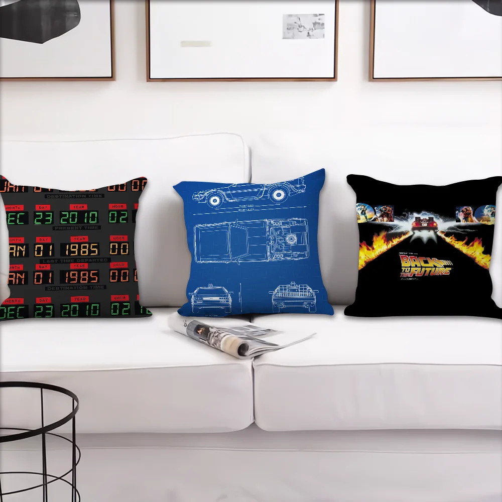 Classic Film B-Back To The Future cushion Sofa Living Room Bedroom Headboard Backrest Cushion Square Cushion Nap Time Pillow Cas